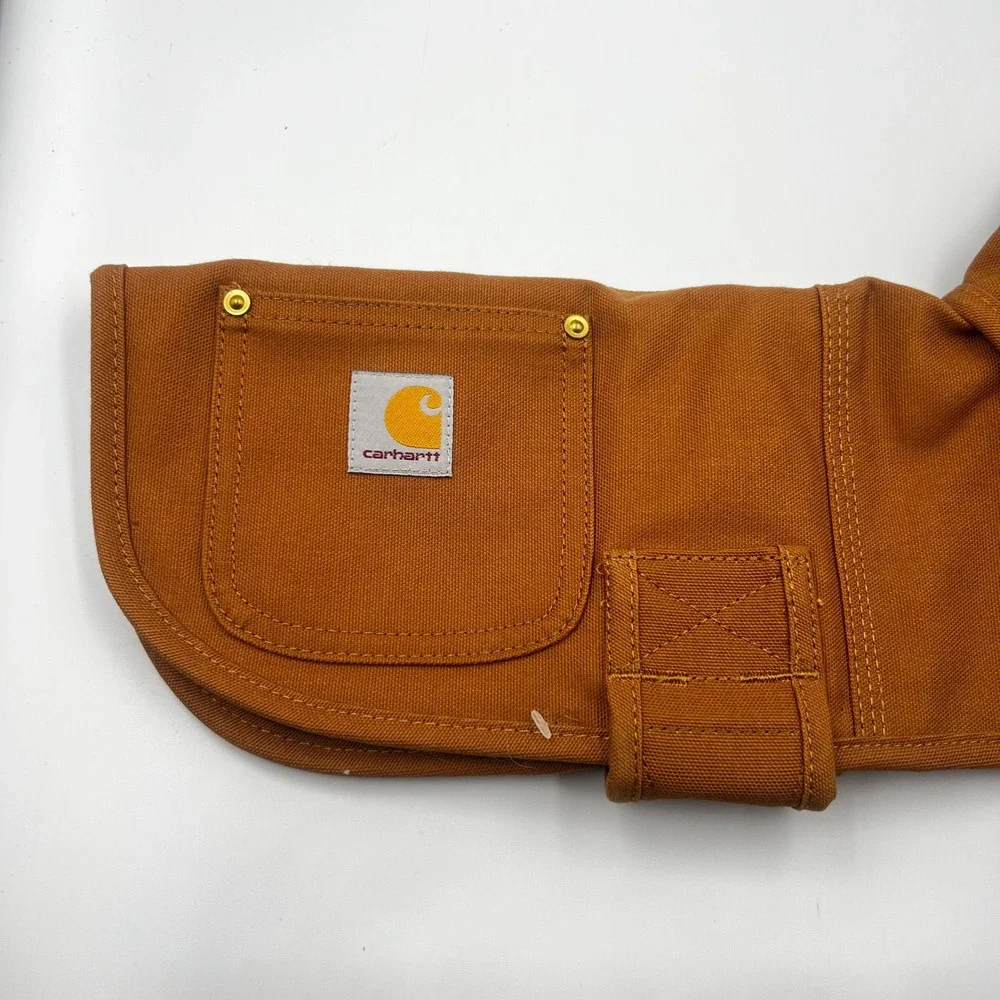 New Carhartt Firm Duck Insulated Dog Chore Coat Brown Small PX0548